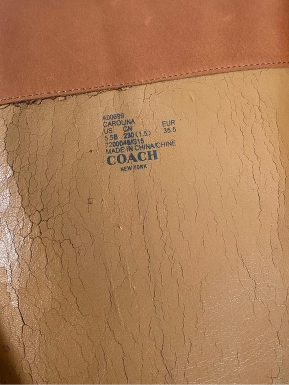 Coach Brown Leather Mid-Calf Heeled Riding Boots with Gold Ring Buckle - Picture 7 of 9